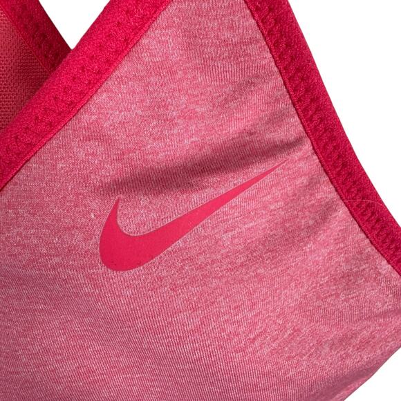 Nike Pink Heather Mesh Unpadded Lightweight Athletic Racerback Bra Size S - Picture 5 of 7